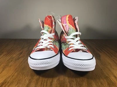 CONVERSE ALL STAR Men's/Women's Multi Orange Print High Top Sneakers 154458C - Image 1 of 4