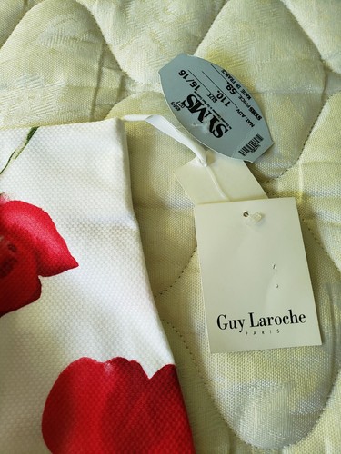 Guy Laroche Vintage Floral 80's Sleeveless Pencil Skirt Suit Size F46 Fits 10-12 - Picture 15 of 24