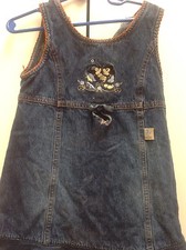 Disney Mickey Mouse denim girls jumper size 4 sleeveless 100 cotton