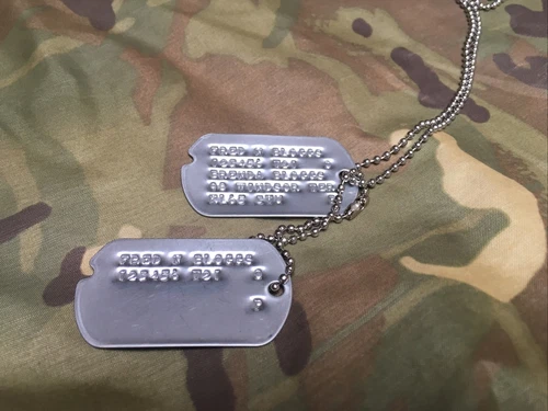 Authentic US WW2 Notched GI Dog Tag Set Military ID disc  Custom/Personalised