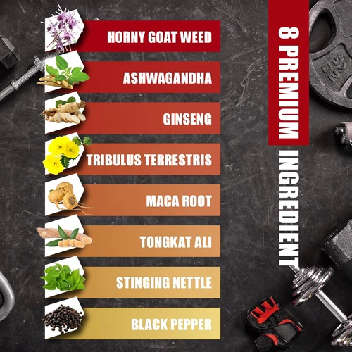 Horny Goat Weed for Men and Women with Maca, Tribulus, Ginseng, Ashwagandha, ... - Picture 4 of 12