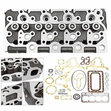 For Kubota Kubota V1902 Complete  Cylinder Head WITH Valves and Full Gasket Set