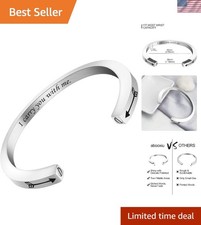 abooxiu Urn Bracelet for Ashes Women Men SIiver- I carry you with me