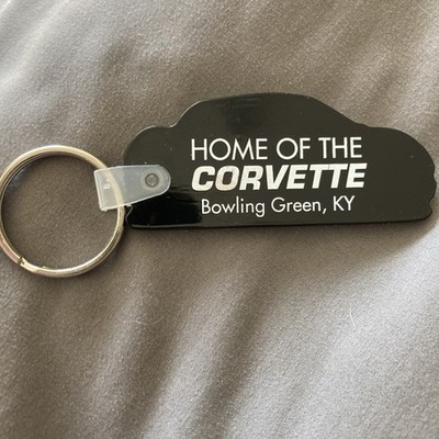 HOME OF THE  CORVETTE /BOWLING GREEN,KY. KEYCHAIN / Black