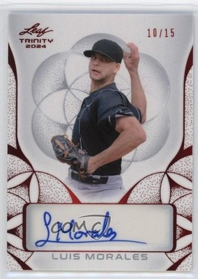 2024 Leaf Trinity Red 10/15 Luis Morales #BA-LM1 Auto 1pe6