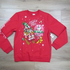 NEW DISNEY 2025 CHRISTMAS HOLIDAY MICKEY MOUSE SWEATER MEDIUM PULLOVER MAGICAL