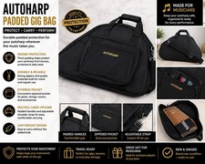 Autoharp Padded Gig Bag AC545 Black w/ Front Pocket