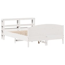Bed Frame with Headboard Home Bedroom Bed Base Bedstead Solid Wood Pine vidaXL