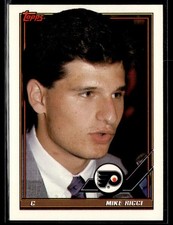 1991-92 Topps #194 Mike Ricci Hockey Card 2403G