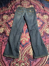 Carhartt Jeans Womens 4 Short Dark Blue Denim 100655 409 Relaxed Fit