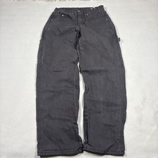 Dickies Mens Relaxed Fit Carpenter Pants Black Cotton Canvas Workwear 32x32