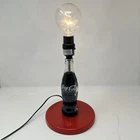 1988 ORIGINAL COCA COLA SODA POP BOTTLE BUTTON BASE TABLE LAMP WORKS VTG