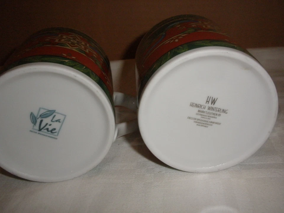 Heinrich Winterling Marktleuthen 2 Kaffeebecher 1 Becher Gratis Weihnacht Stern - Bild 3 von 4