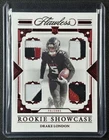 DRAKE LONDON 2022 PANINI FLAWLESS #RS-DL ROOKIE SHOWCASE RUBY QUAD PATCH RC 7/15