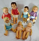 1960s LOT One 18" & Six 15" Mattel Chatty Babies Brothers Original Outfits