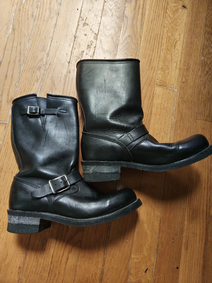 ? Double-H Boot Company Men\'s Black Leather Harness Boots  Size 10.5 2E? Double-H Boots Motorcycle Boots for Men for Sale - Shop New  main image 2