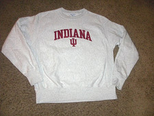 Vintage INDIANA UNIVERSITY gray CHAMPION Reverse Weave Sweatshirt men's Medium