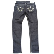 TRUE RELIGION Womens 27 Skinny JEANS Dark Wash Denim Made In USA