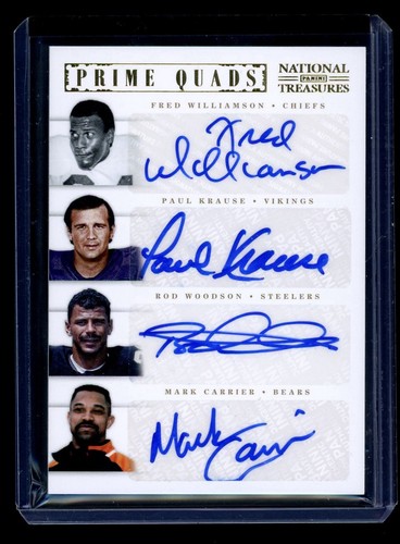 2012 National Treasures Prime Quads Woodson Carrier Williamson Krause Auto /25