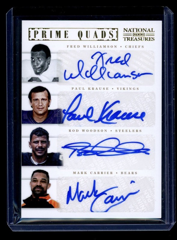 2012 National Treasures Prime Quads Woodson Carrier Williamson Krause Auto /25