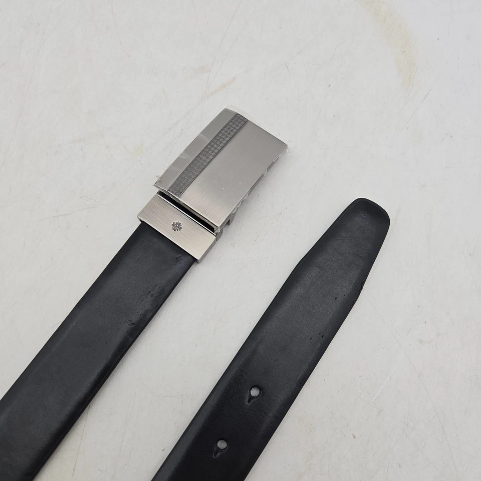 Vestido Ryan Seacrest Cinturón Cuero Negro Para Hombre 32 Hebilla Níquel Nuevo Sin Etiquetas Foto 3 de 4