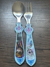 Disney Metal Time Magic Frozen Childs Flatware Set Spoon and Fork