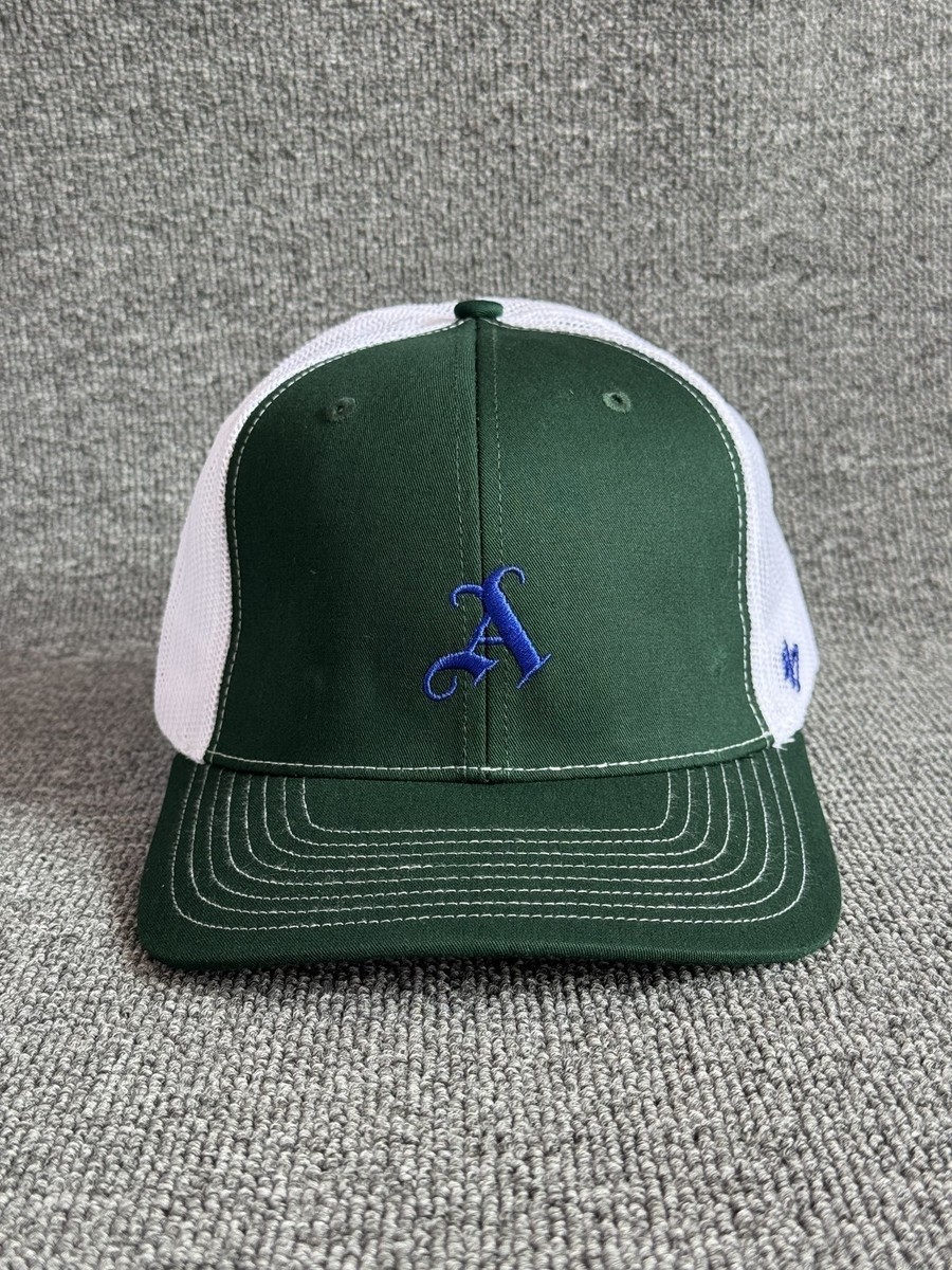 '47 Brand Old English A Trucker Snapback Green White Mesh Back Hat Adjustable