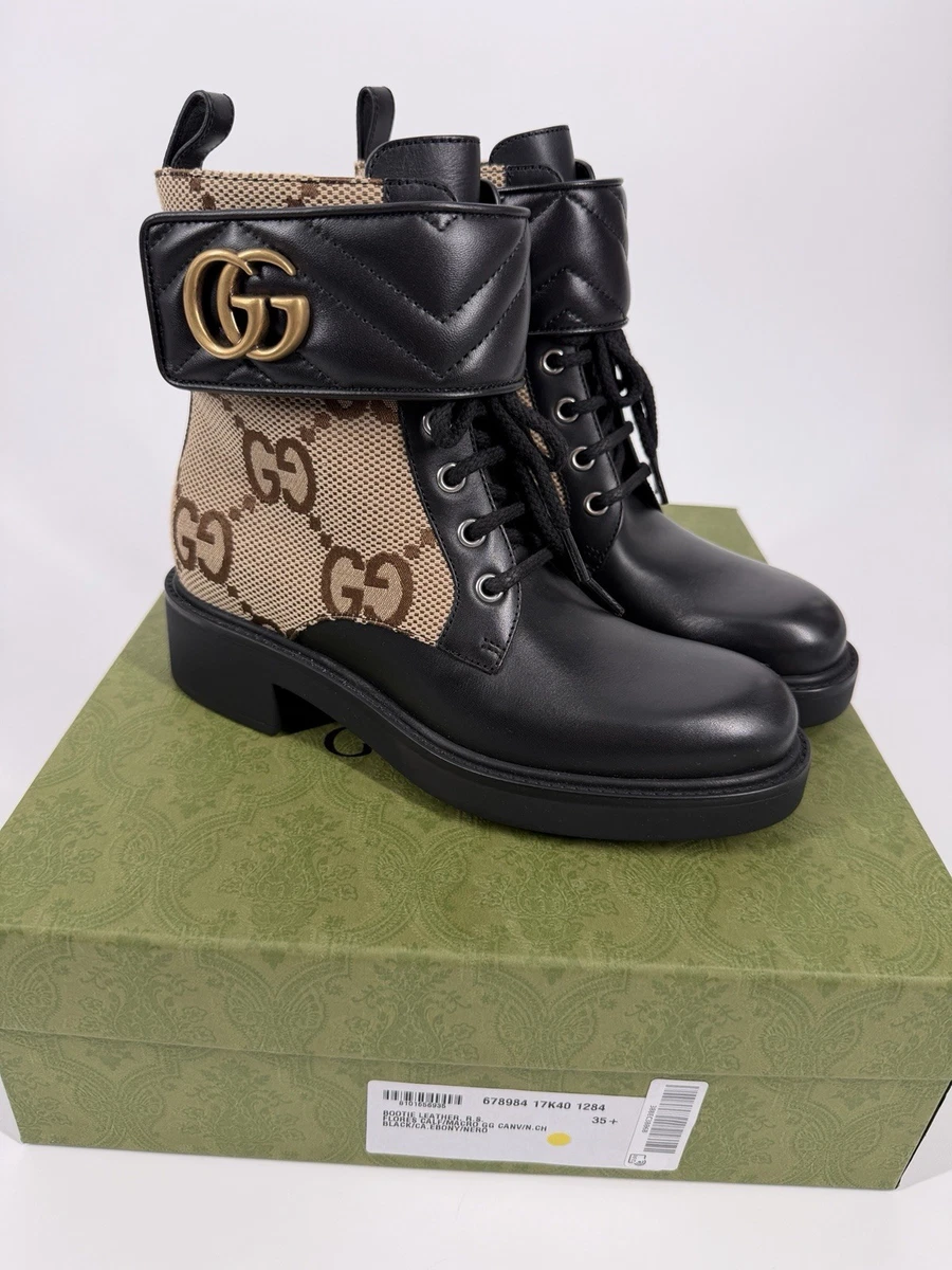 Gucci Combat Black Boots for Women for sale - eBay