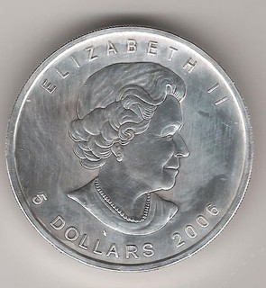CANADÁ 5 $ PLATA (31 10 grs ley 9999 mls) 2006 HOJA DE ARCE S/C