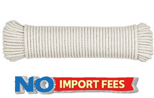SteadMax 100 ft Natural Cotton Rope, Clothesline Cord, 14 inch General Purpose R