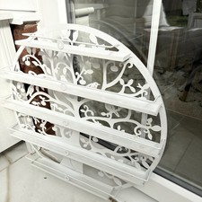 White Wall hanging Storage metal Shelf spice multi-use shelf-L60cm x D6cm