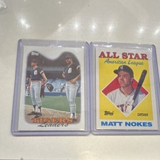 Topps 1987 Matt Nokes Detroit Tigers 2 Card Lot All Star Leaders Baseball