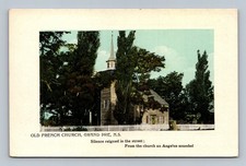 Old French Church Grand Pre Nova Scotia Vintage Postcard by V&Sons