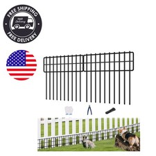 Effortless Assembly 14 Panel Rustproof Garden Fence - Long-Lasting  Protective