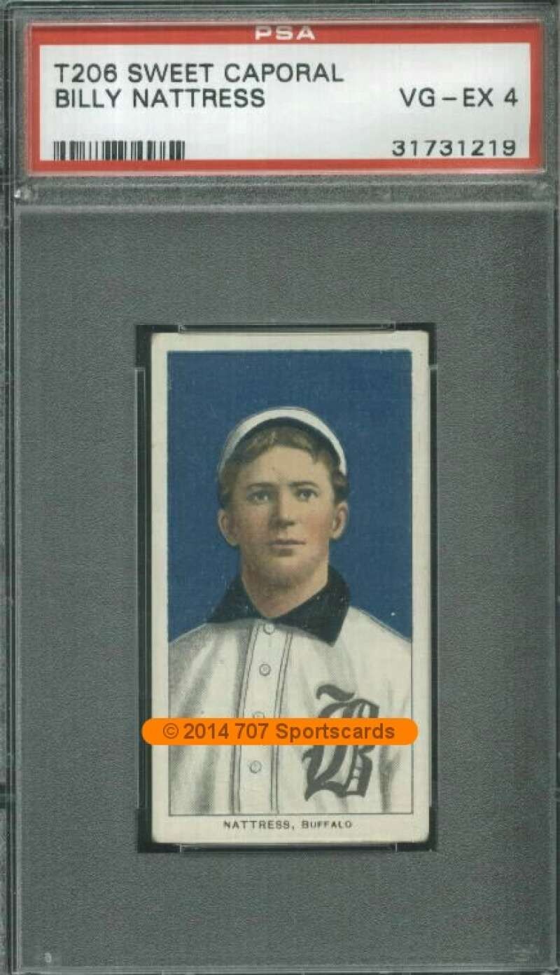 1909-11 T206 Billy Nattress PSA 4 Sweet Caporal 350 25 Portrait  (1219)