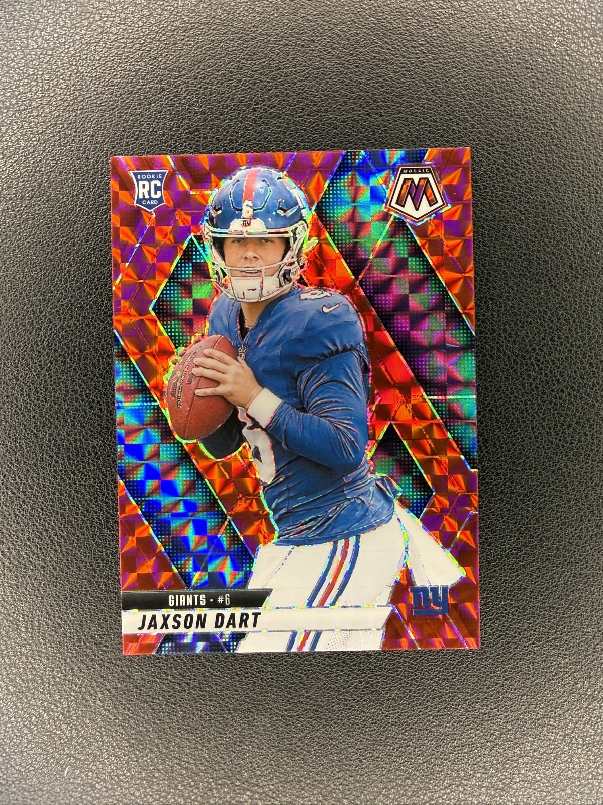 2025 Mosaic - #362 Jaxson Dart Rookie Red Mosaic Prizm