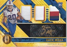 2020 Panini Gold Standard Zack Moss Rookie Jersey Autographs /49 Bills