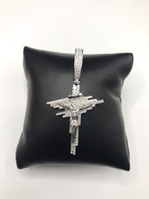 925 Sterling Silver 2.50CT MOISSANITE Cross Men  s Pendant