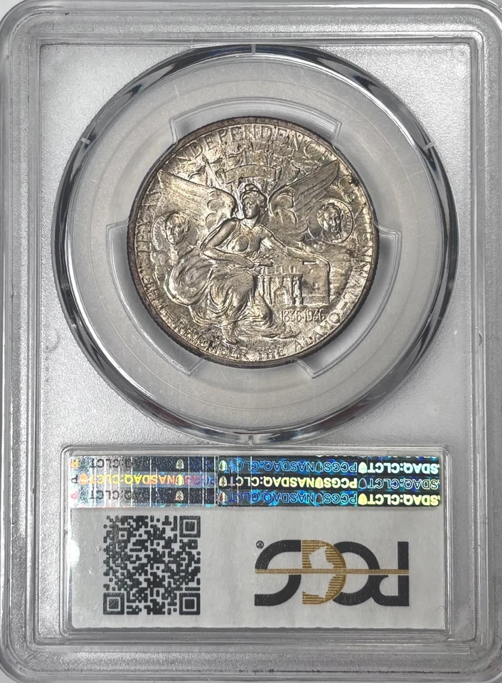 1934 Texas Commemorative Silver Half Dollar MS66 PCGS Certified. Great Strike - Image 2 of 4