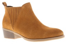 Image of Hush Puppies Womens Boots Ankle Isobel Suede Leather Slip On tan UK Size 3