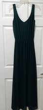 Show Me Your Mumu Womens Medium M 62" Dress Emerald Green Boho Formal Maxi Gown