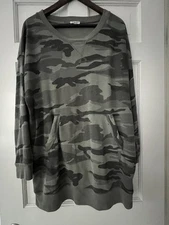 Splendid Camouflage Tunic Sweatshirt - Medium