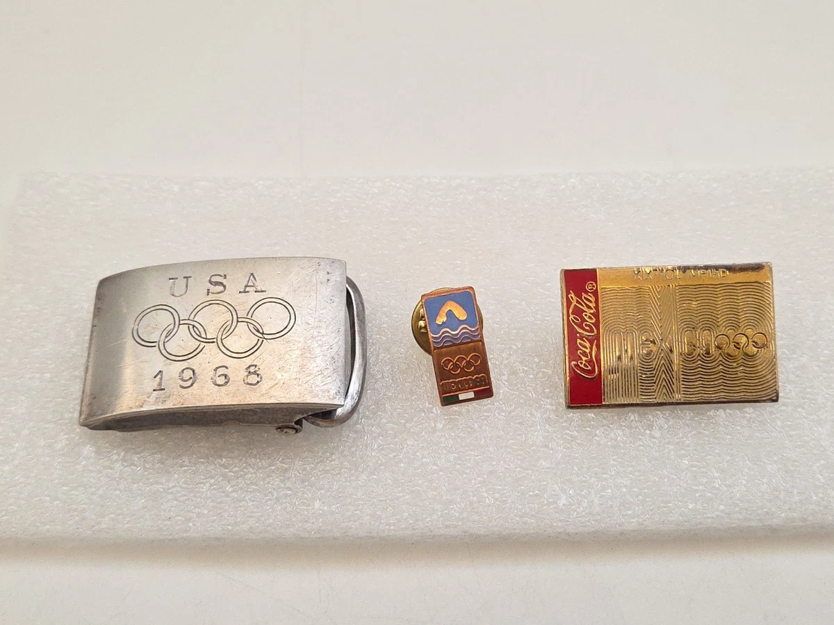 Pin's Olympique Mexico 1968 - Pictogramme Baseball Avec Logo Argenté (Neuf)