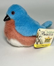Wild Republic Audubon Plush Eastern Bluebird Realistic Bird Tag No Sound 6"