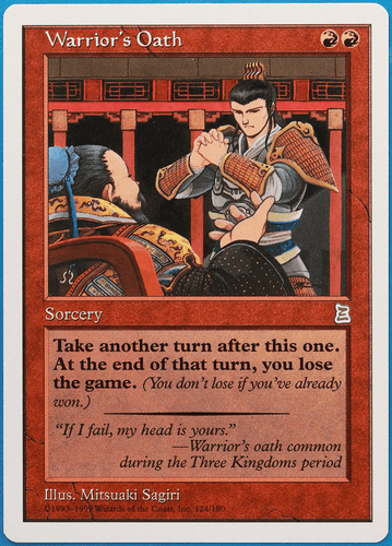 Warrior's Oath Portal Three Kingdoms NM Red Rare MTG CARD (ID# 499670) ABUGames - Picture 1 of 2