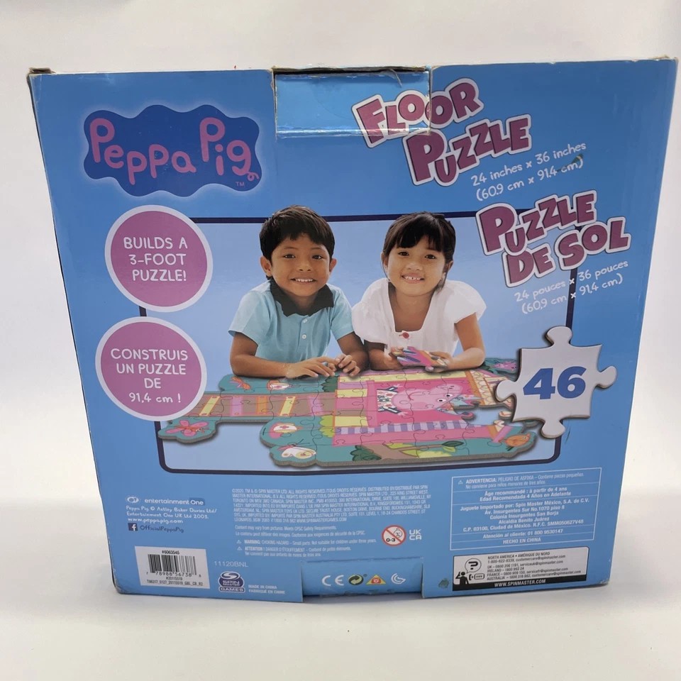 Puzzle de piso Cardinal Peppa Pig 46 piezas juguetes para niños regalo desarrollo mental Foto 2 de 2