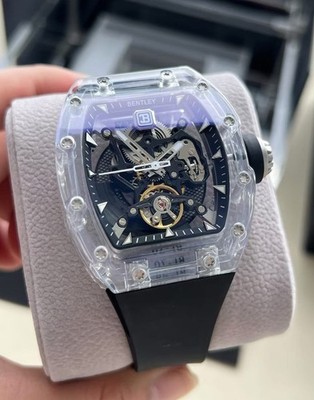 Bentley The Lumina BL-70-71 Black Automatic Mechanical Watch with Crystal Case