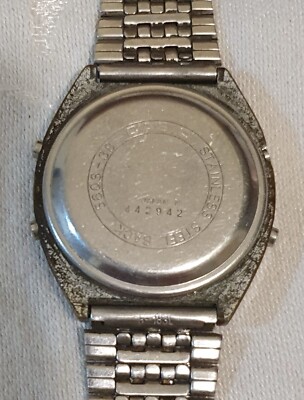 時計 CASIO 56QS-38 Casio Vintage 1980 Black/Stainless Steel Men's Watch - 56QS