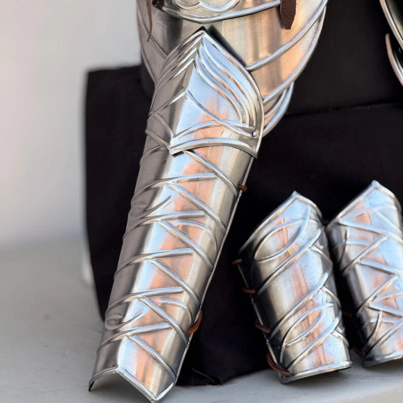 Traje completo de armadura de elfos de la segunda edad - ARMADURA LARP - coraza/par de brazaletes/pierna G Foto 2 de 4