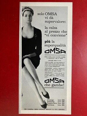 (P137) OMSA UNDERWEAR SOCKS LEGS 33x16 cm Advertising Advertising Clipping